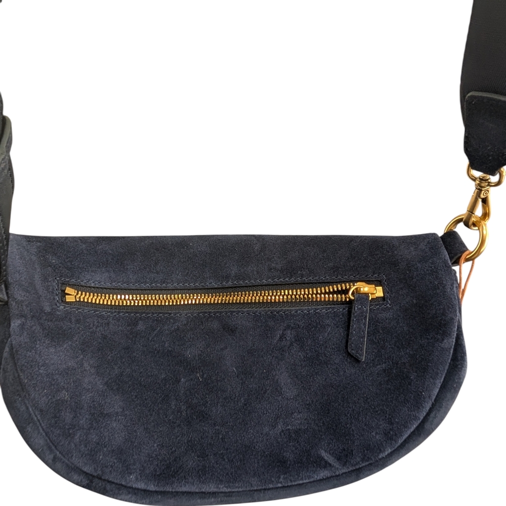 Quince Suede Navy Belt Bag Brand New Italian Leather